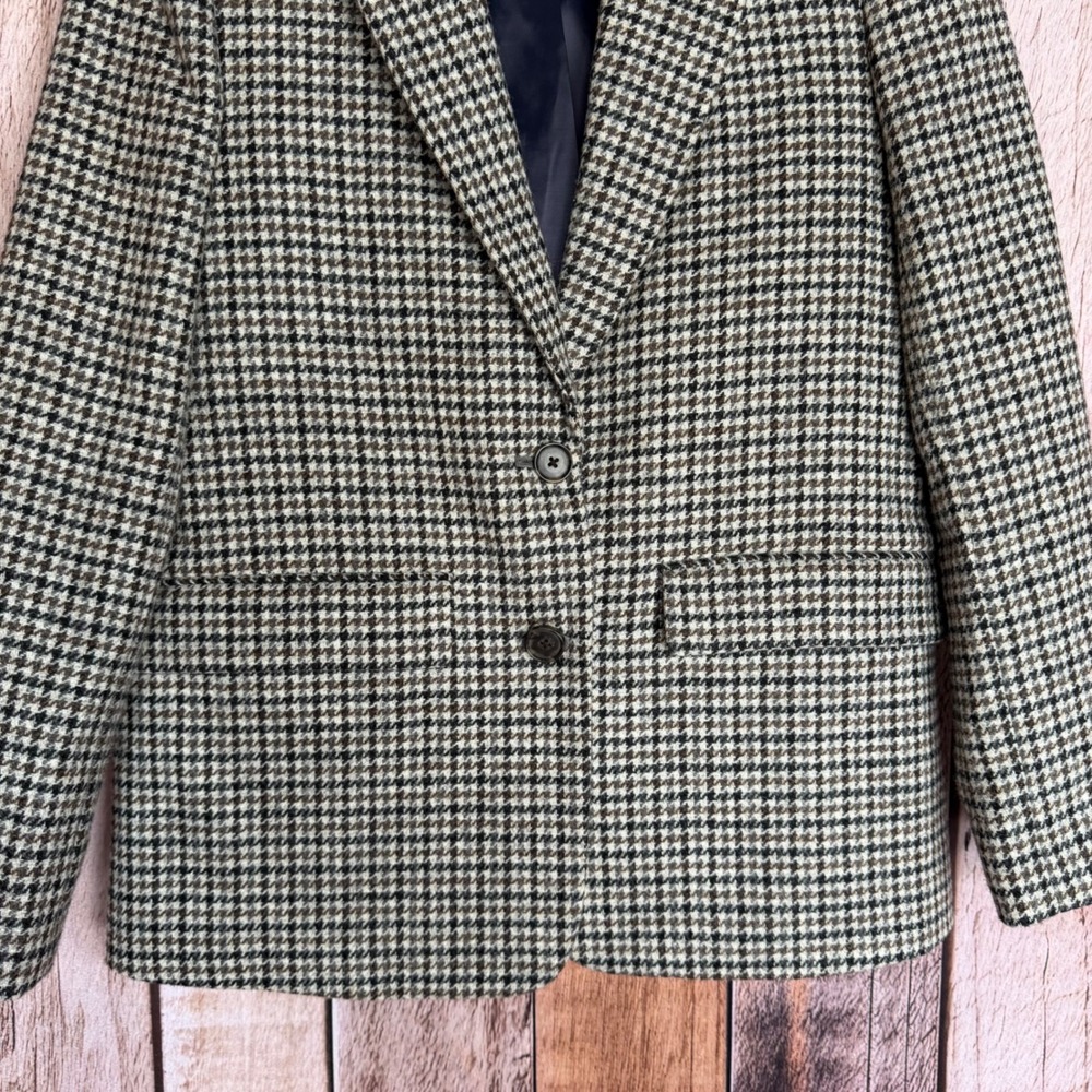 J.Crew Blazer Somerset Moon Wool Houndstooth Office Heritage Workwear Size 6 - Picture 4 of 10